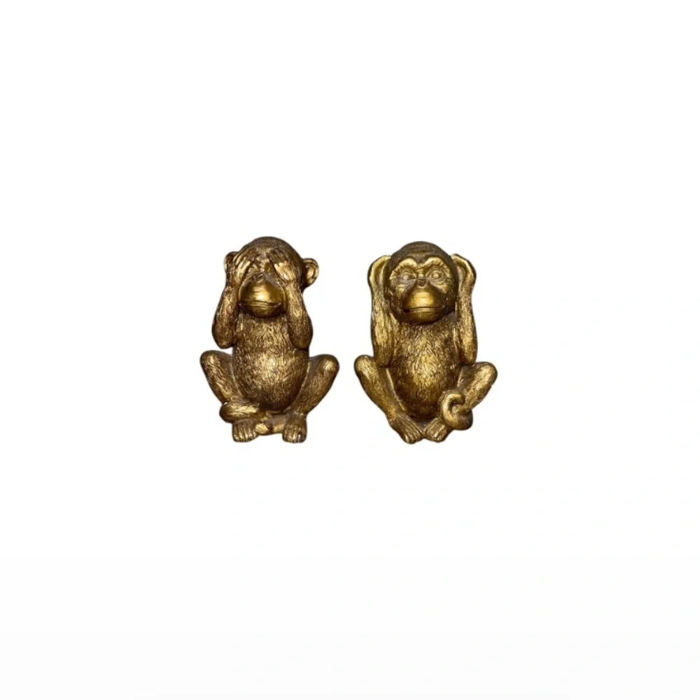 Vintage Handmade “See No Evil Hear No Evil” Monkeys - Picture 1 of 6